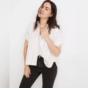 MADEWELL Women’s Daily Shirt in Jacquard Rainbow Stripe Small